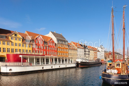 Picture of Classic morning view of Nyhavn in Copenhagen Denmark